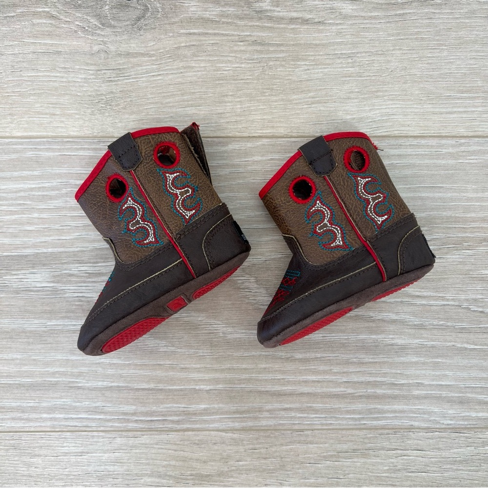 Double Barrel Red Infant Western Boots